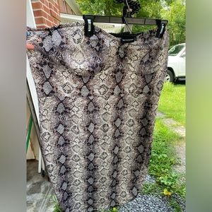 Pretty Little Things Snake Print Corset Midi Dress